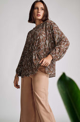 Easy Boho Top White Printed